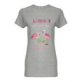 thumbnail image 1 of Flamingos Wild And Free Shaped T-Shirt Women -Image by Shutterstock, Female x-Large, 1 of 2