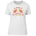 thumbnail image 1 of Flamingos With Tropical Leaves T-Shirt Women -Image by Shutterstock, Female Small, 1 of 2