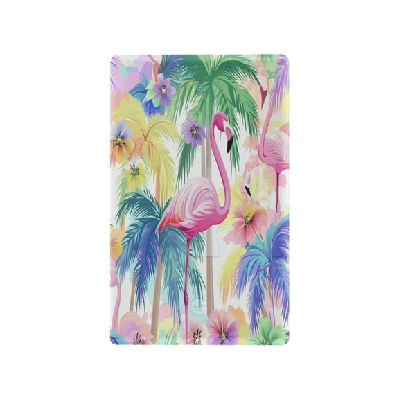 Flamingos and Palm Trees Light Switch Cover Switch Plate Outlet Cover Plug Cover for Electrical Outlet