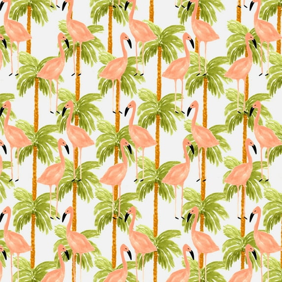 Flamingos and Palm Trees Premium Roll Gift Wrap Wrapping Paper