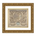 thumbnail image 1 of Flaminio Innocenzo Minozzi 16x15 Gold Ornate Wood Frame and Double Matted Museum Art Print Titled - Architectural Design for a Ceiling with a Dome (1735-1817), 1 of 4