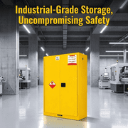Flammable Cabinet 45 Gal, Fireproof Storage Cabinet with Leak-Proof Sump and 3-Point Lock, Chemical Storage Cabinet for Industrial Lab and Warehouse