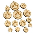 thumbnail image 1 of Flammable Fire Icon Wood Mini Charms Shapes DIY Craft Jewelry - No Hole - 16mm (22pcs), 1 of 7