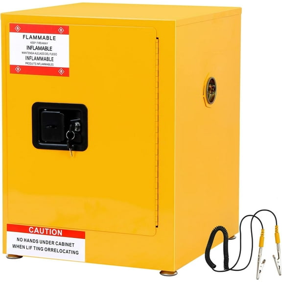 Flammable Hazardous Storage Cabinets, Galvanized Steel Adjustable Shelf Fireproof, for Commercial Industrial and Home Use