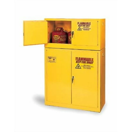 Flammable Liquid Storage, Manual-Closing Cabinet, 45 Gallon