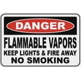 thumbnail image 1 of Flammable Vapors Keep Fire Away Sign 8"x12" - Aluminum Tin Warning for Home Outdoor Garden, Weatherproof Fire Hazard Decor, 1 of 7