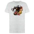 thumbnail image 1 of Flamming Tiger Head T-Shirt Men -Image by Shutterstock, Male x-Large, 1 of 2