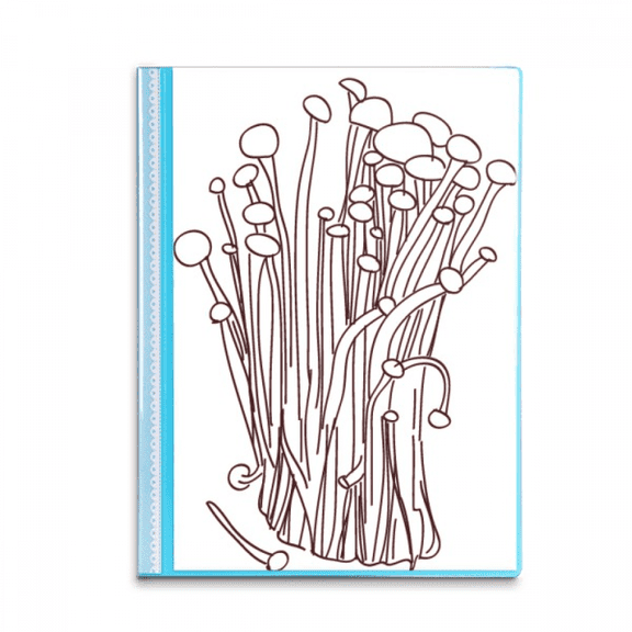 Flammulina Velutipes Mushroom Pattern Book Sheet Protectors Portfolio Binder Folder