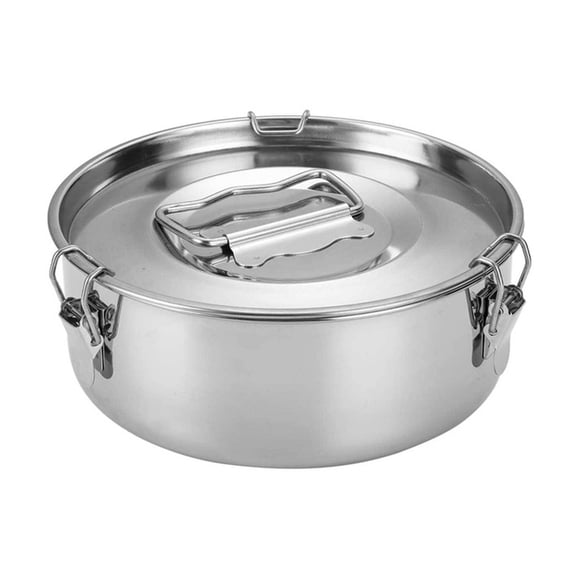 Flan Molds Pan 304 Stainless Steel with Secures Sealing Lock and Lid For Baking Quiches Pie Cake Kitchen Cooking Tool