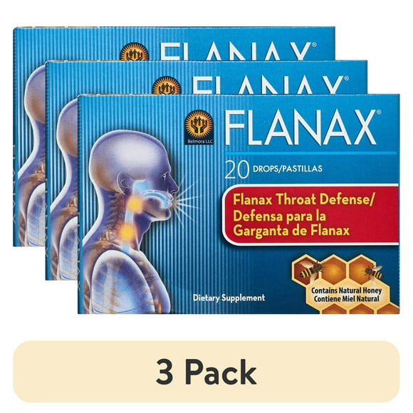 (3 pack) Flanax Cough Relief Lozenges, 20 Count