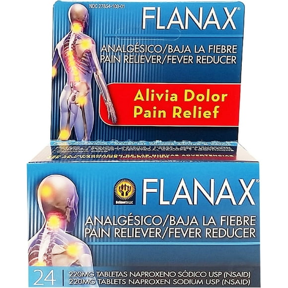 Flanax Pain Reliever/Fever Reducer Tablets, 220mg 24 ea (Pack of 2)
