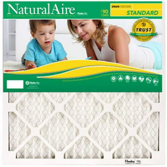 Flanders 84858.011525 15 x 25 x 1 in. NaturalAire Standard Pleated Air Filter - Pack Of 12