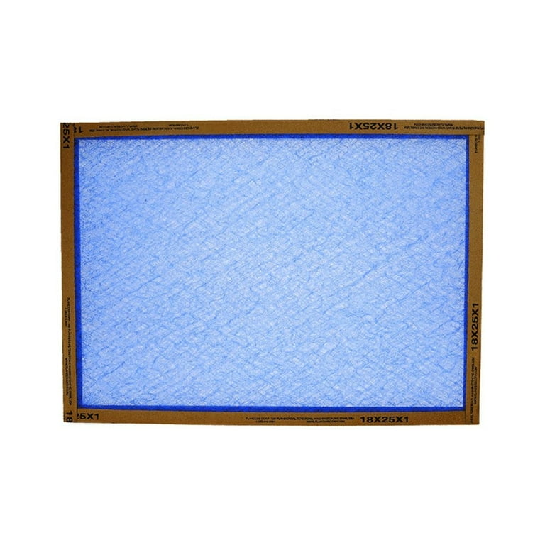 Blue fiberglass furnace filters top