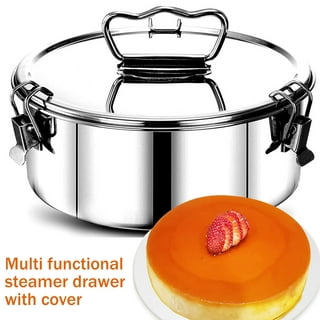 Flan Mold , Stainless Steel Flan Pan Mold with Lid(62 oz