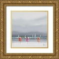 thumbnail image 1 of Flanet, Frederic 26x26 Gold Ornate Wood Framed with Double Matting Museum Art Print Titled - Avant l orage II, 1 of 4