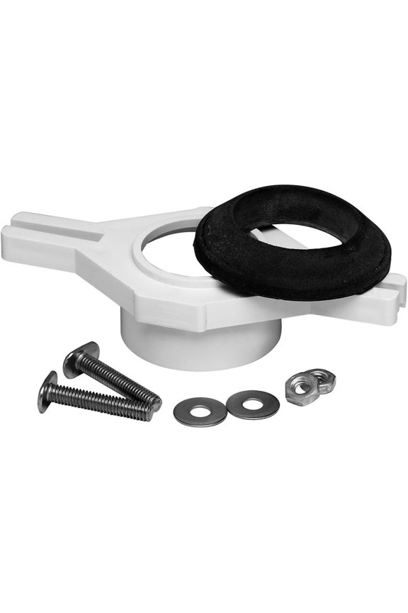 Urinal Flange Kit, PVC, White, Adjustable 43541