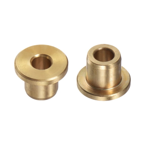 Flange Bearing Sleeve 5mm x 9mm x 10mm Bronze Self Lubricating Bushings Sleeve Bearing, 2 Pieces