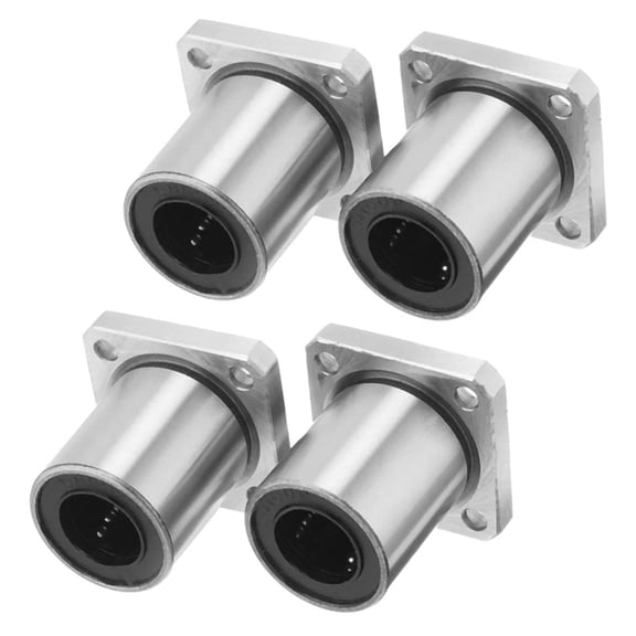 Flange Linear Motion Bushing Ball Bearing 16mmx28mmx37mm (LMK16UU 4 Pcs)