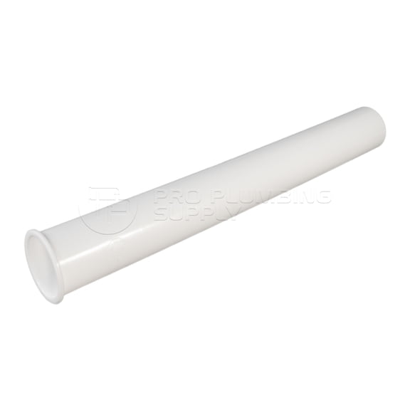 Flanged Strainer 1-1/2 White 12 Inch Tailpiece for Kitchen Sink and Bathroom