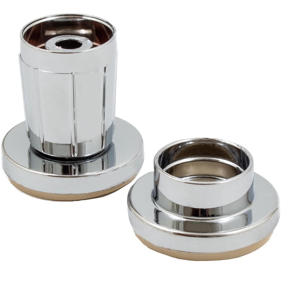 Flanges for Economy Shower Rod, Adjustable, ABS Chrome, Polished Chrome by Stone Harbor Hardware