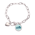 thumbnail image 1 of Flank Sketch Animal l Animal Heart Chain Bracelet Jewelry Charm Fashion, 1 of 3