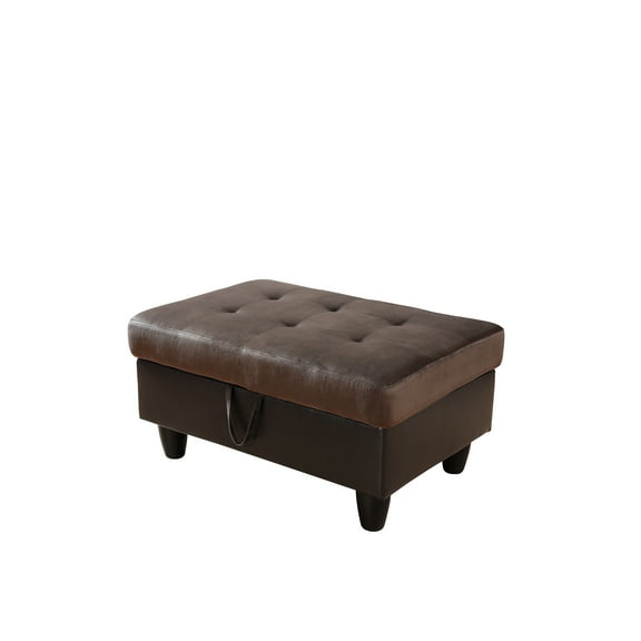 Flannel And PVC Storage Ottoman