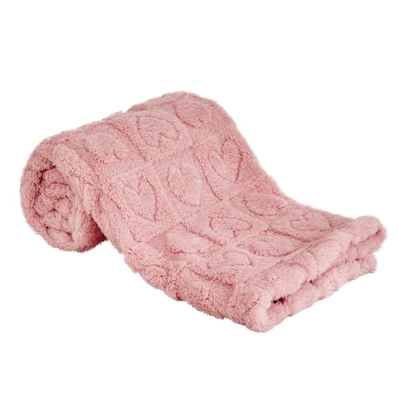 Flannel Baby Blanket Heart Pink Checkered Blanket, Ultra Soft Cozy Baby Blankets for Girls Boys, Fluffy Infant Toddler Newborn Receiving Blankets for Crib Stroller Gift