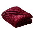 thumbnail image 1 of Flannel Blanket, 39 x 47 Inch Small Soft Warm Fleece Throw for Kids Toddlers Pets Sofa Nap and Nursery Room Decoration, Wine, 1 of 4
