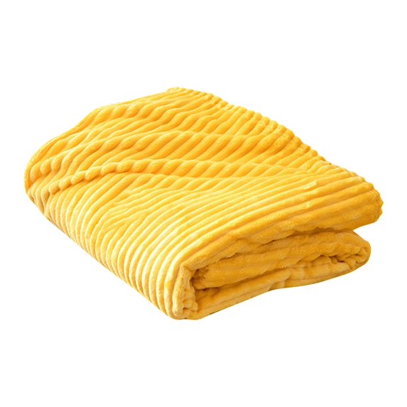 Flannel Blanket, 39 x 47 Inch Small Soft Warm Fleece Throw for Kids Toddlers Pets Sofa Nap and Nursery Room Decoration, Yellow
