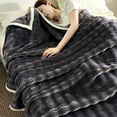 thumbnail image 1 of Flannel Blanket 71x79 in, Super Soft Embroidered Fleece Throw Blanket for Office Knee Bed Sofa, Warm Lightweight Cozy Bedding Blanket for All Seasons Family Home, 1 of 5