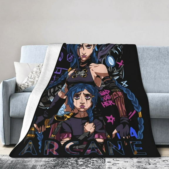 Flannel Blanket, Arcane Blue Jinx Luxurious Ultra Soft And Warm, Anti-Pilling,Wrinkle-Resistant Throw For Bed,Sofa 50"X40"