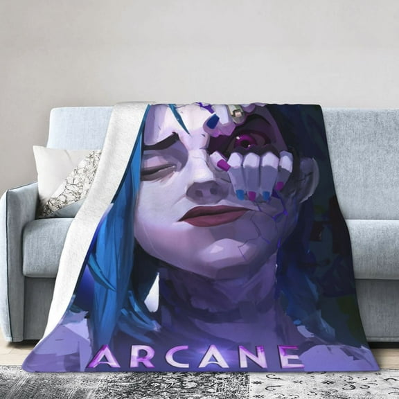 Flannel Blanket, Arcane Blue Jinx Luxurious Ultra Soft And Warm, Anti-Pilling,Wrinkle-Resistant Throw For Bed,Sofa 50"X40"