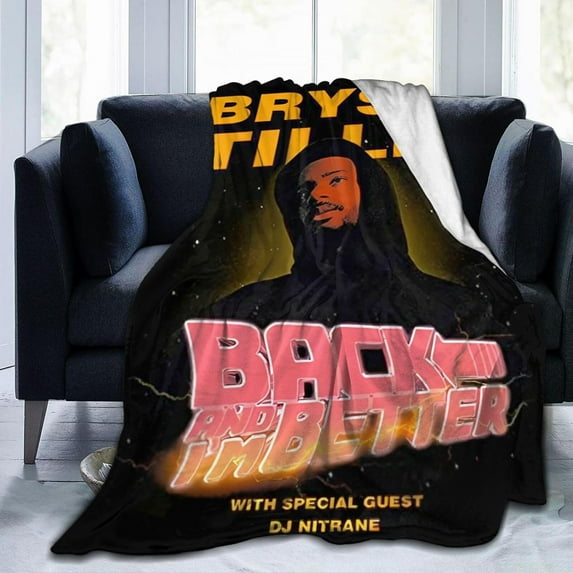 Flannel Blanket Bryson Rapper Tiller Throws Blankets Super Soft Fleece Air Conditioning Blankets for All Season 60"x50"