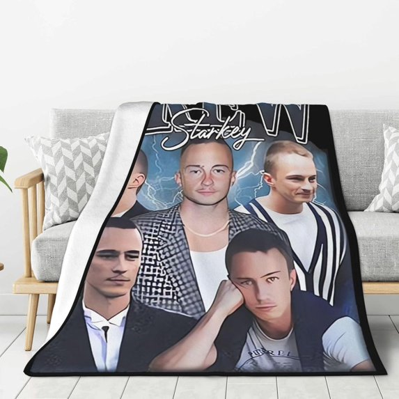 Flannel Blanket Drew Star Starkey Nap Blanket Air Conditioning Blankets Couch Bed Office Blankets Soft and Cozy 40"X30"