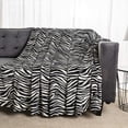thumbnail image 1 of Flannel Blanket Fleece Throw Queen Size Black White Zebra Animal Print All Season Lightweight Plush Cozy Super Soft Luxury Couch Sofa Bed Blanket, 1 of 3