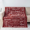 thumbnail image 1 of Flannel Blanket for Grandma - Red Throw Blankets - Personalised Gifts for Grandma - Machine Washable Super Soft, Cosy Grandma Blanket | Birthday Gifts for Grandma | Grandmother Gift Christmas, 1 of 7