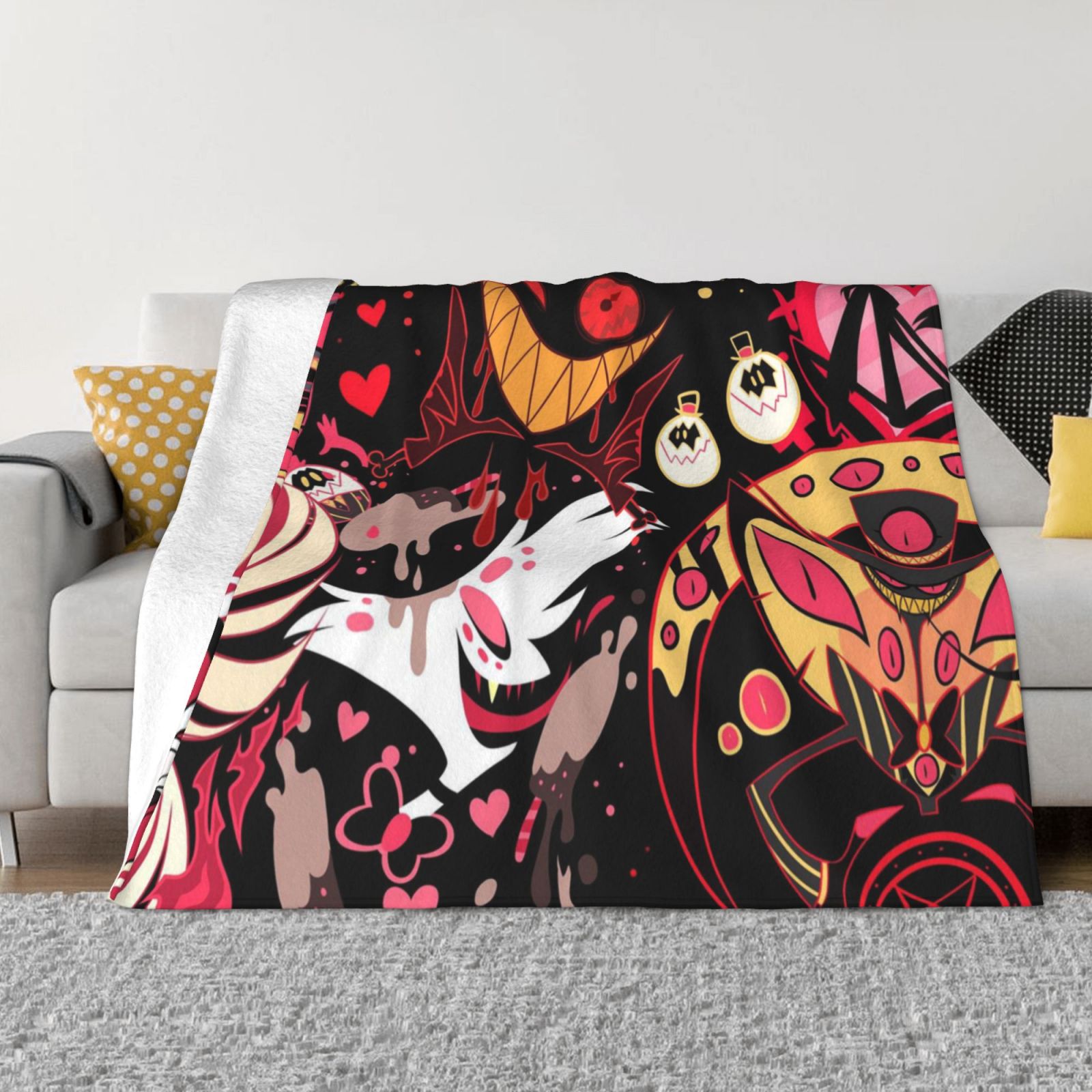 Flannel Blanket,Hazbin Hotel Luxurious Ultra Soft And Warm,AntiPilling