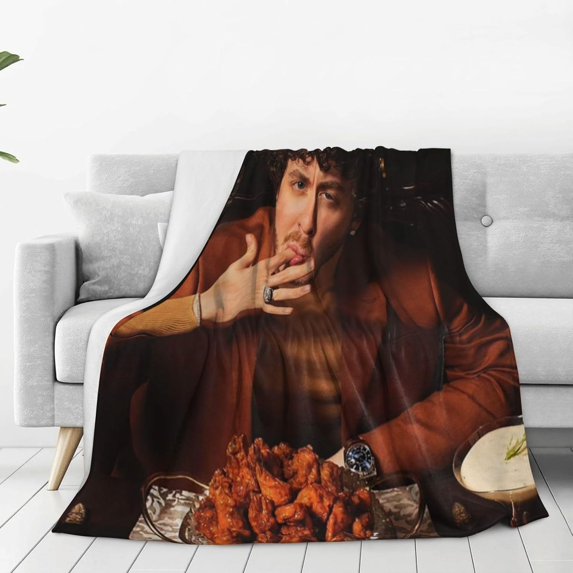 Flannel Blanket Jacks Music Harlow Nap Blanket Air Conditioning Blankets Couch Bed Office Blankets Soft and Cozy 80"X60"