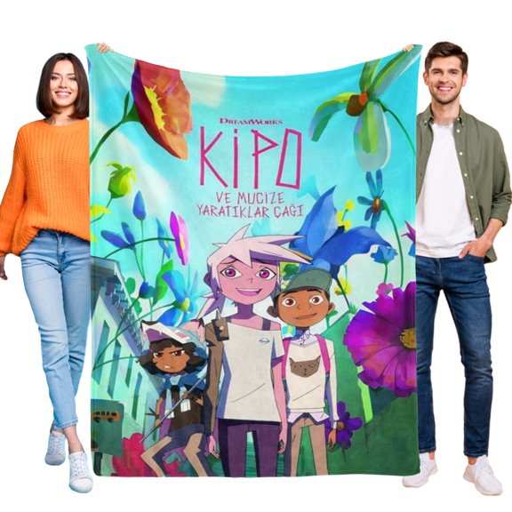 Flannel Blanket Kipo and the Age of Wonderbeasts Fun and Cozy Throw Blanket Perfect for Bedroom Playroom or Travel Ideal Gift for Boys and Girls 30"x40"
