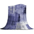 thumbnail image 1 of Flannel Blanket Periwinkle Blue Super Soft Breathable Throw Blankets Abstract Modern Art Warm Cozy Bedspread Decorative for Home Sofa Couch Chair Living Bedroom All Seasons Use 60x80 inch, 1 of 6