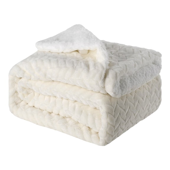 Flannel Blanket Reversible Plush Fuzzy Soft Cozy Throw for Couch Sofa Bed Watching TV Pattern Blue 120cm X 150cm Extra Warm and Lightweight Nap Blanket