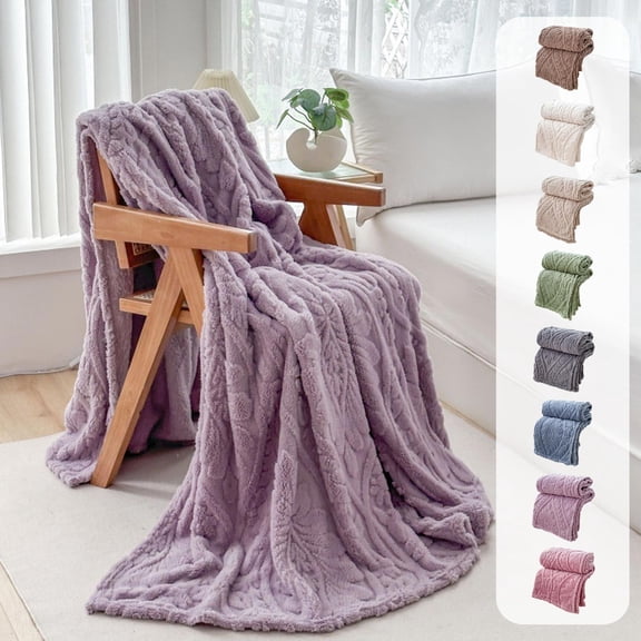 Flannel Blanket Soft Throw, Cozy Washable Polyester Bed Cover for Napping and Sofa, Fuzzy Warm Multifunctional Gift for Home or Office, Topliu