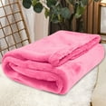 thumbnail image 1 of Flannel Blanket Solid Color Warm Velvet Throw | Soft Cozy All-Season Blanket for Winter Summer | Picnic Travel Air Conditioning Leg Blanket | 70x100cm | Lightweight Plush Lap Cover, 1 of 4