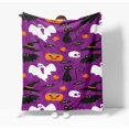 Flannel Blanket Super Soft Light Blanket Halloween Pumpkin Print Sofa