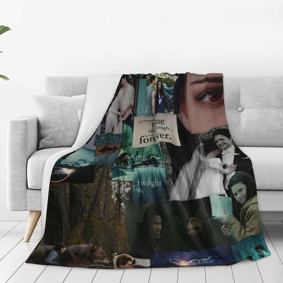 Flannel Blanket The Movie Twilights Nap Blanket Air Conditioning Blankets Couch Bed Office Blankets Soft and Cozy 60"X50"