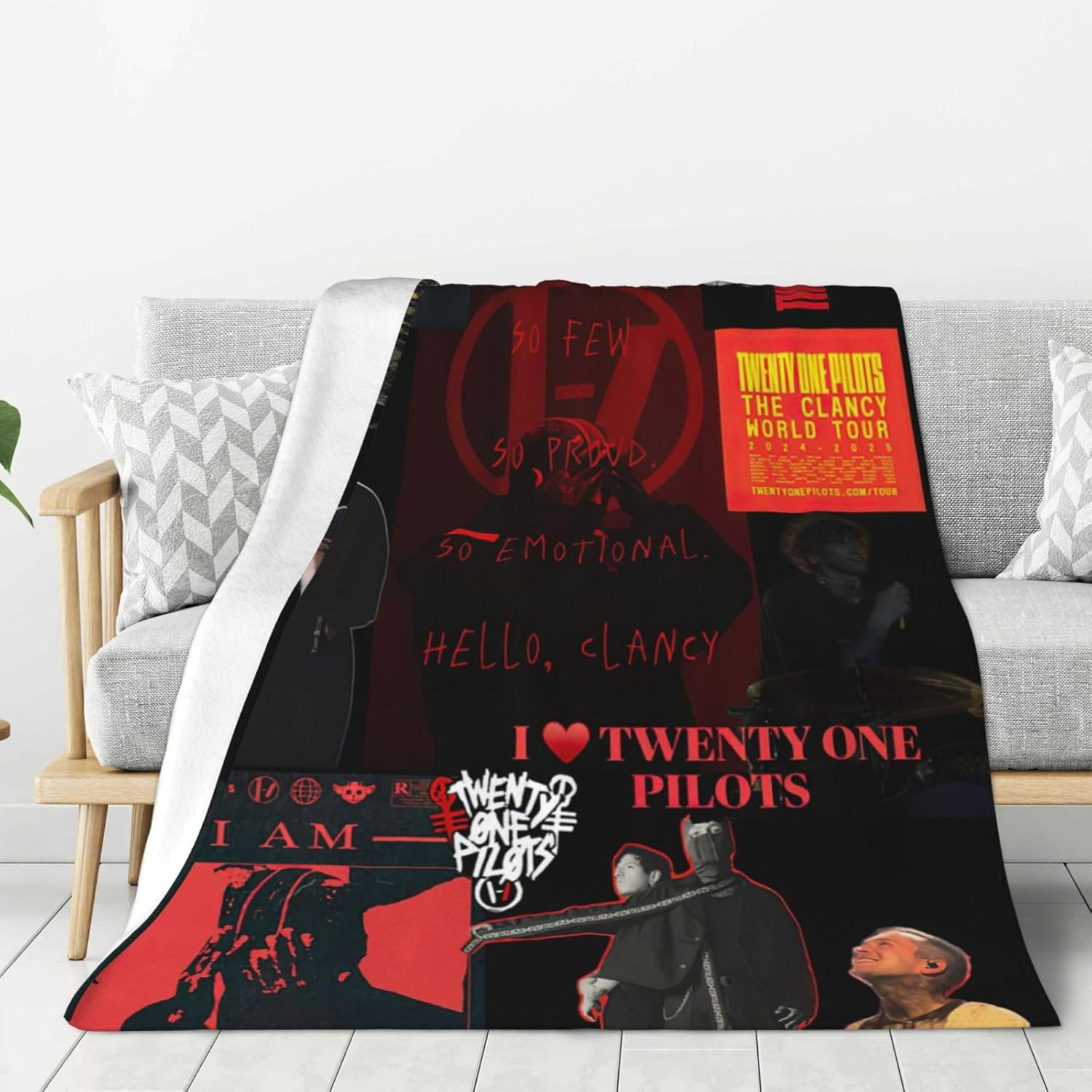 Flannel Blanket Twenty and One Music Pilots Nap Blanket Air Conditioning Blankets Couch Bed Office Blankets Soft and Cozy 40"X30"