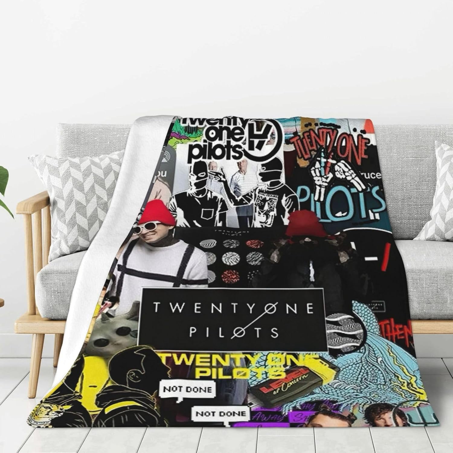 Flannel Blanket Twenty and One Music Pilots Nap Blanket Air Conditioning Blankets Couch Bed Office Blankets Soft and Cozy 40"X30"