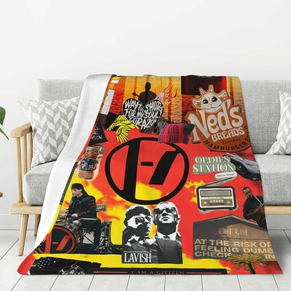 Flannel Blanket Twenty and One Music Pilots Nap Blanket Air Conditioning Blankets Couch Bed Office Blankets Soft and Cozy 40"X30"