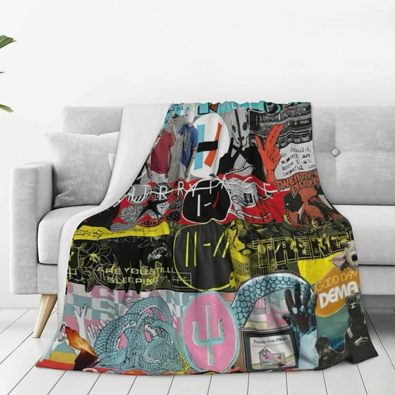 Flannel Blanket Twenty and One Music Pilots Nap Blanket Air Conditioning Blankets Couch Bed Office Blankets Soft and Cozy 60"X50"