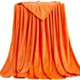 thumbnail image 1 of Flannel Blanket Washable Blankets Warm Keeping Supplies Orange Yellow 70x100cm, 1 of 9